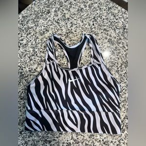 Women’s Nike Sports Bra, Size S, Zebra Print